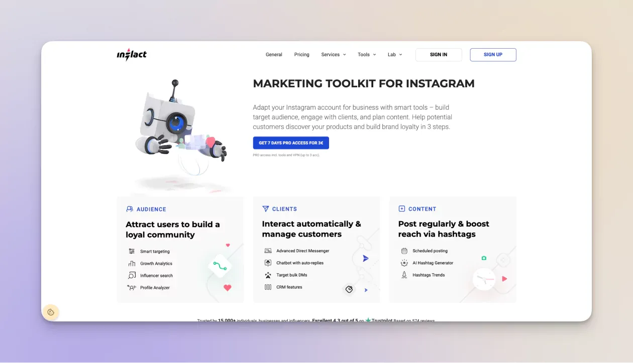 Inflact instagram analytics tool