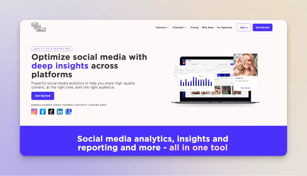 Sked Social instagram analytics tool