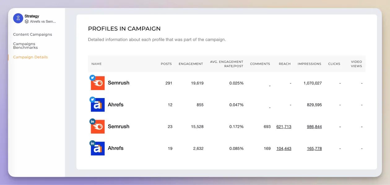 campaign details social media analysis