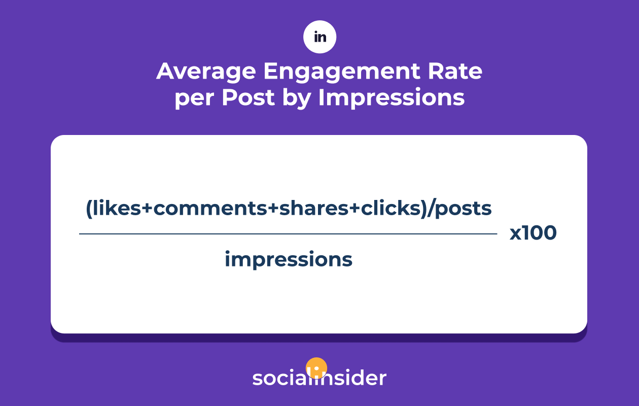 linkedin engagement rate by impressions formula