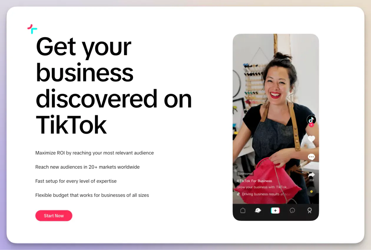 TikTok for marketing - business profile