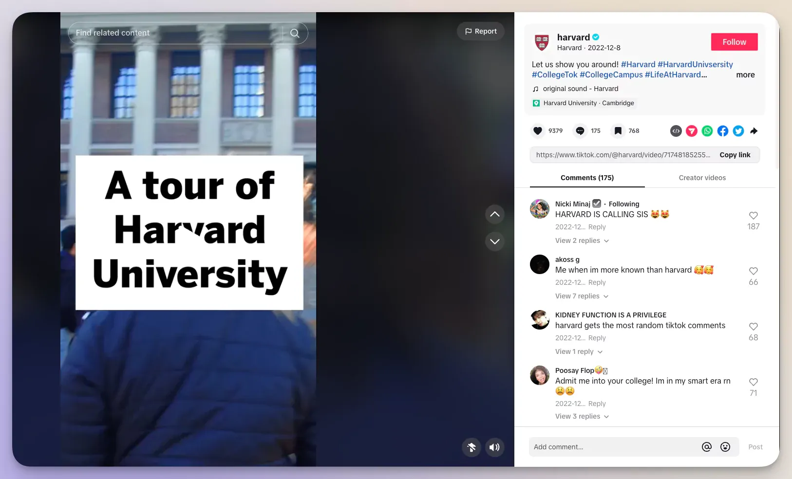Here's how Harvard is using TikTok to promote their campus