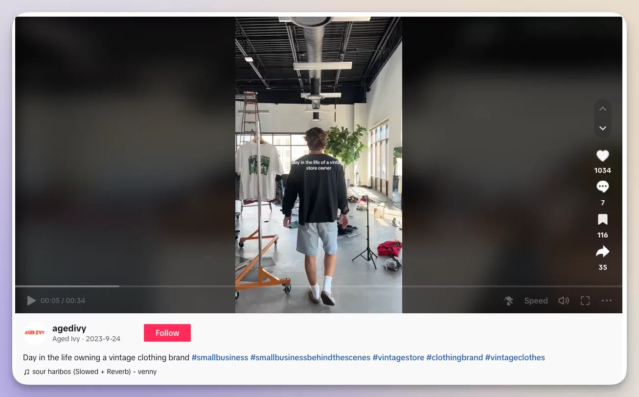 Follow a team member through their day and post content on TikTok