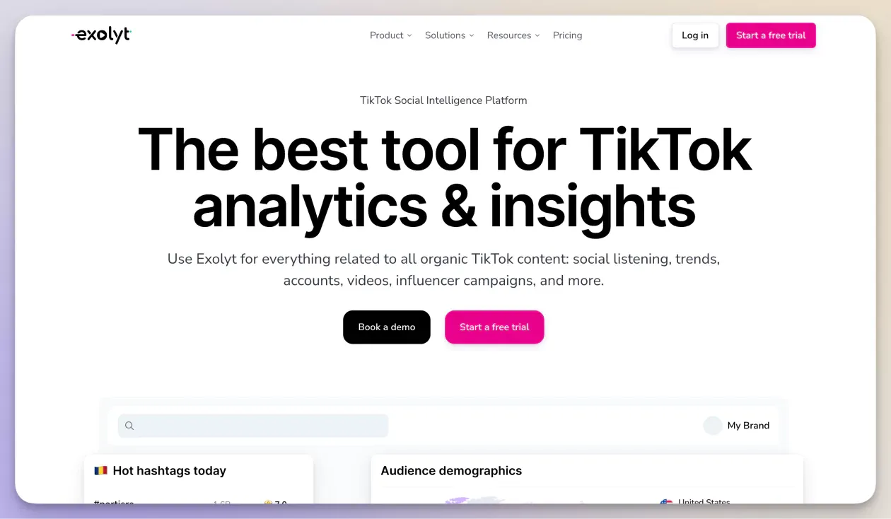 Exloyt TikTok analytics tool