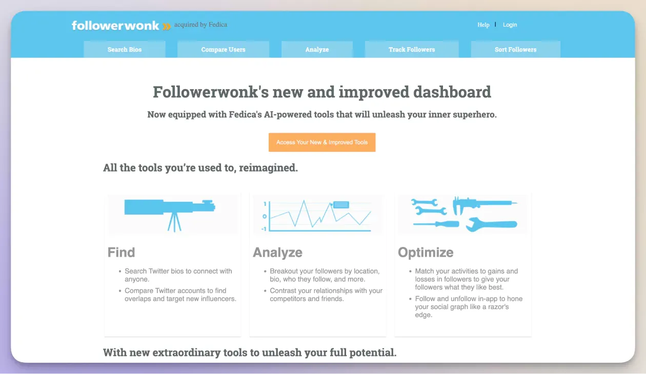 Follower wonk social media analytics tools
