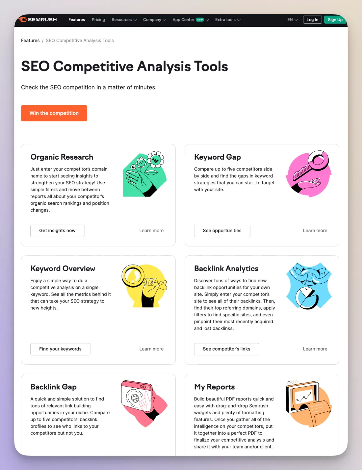 seo competitor analysis tool - semrush