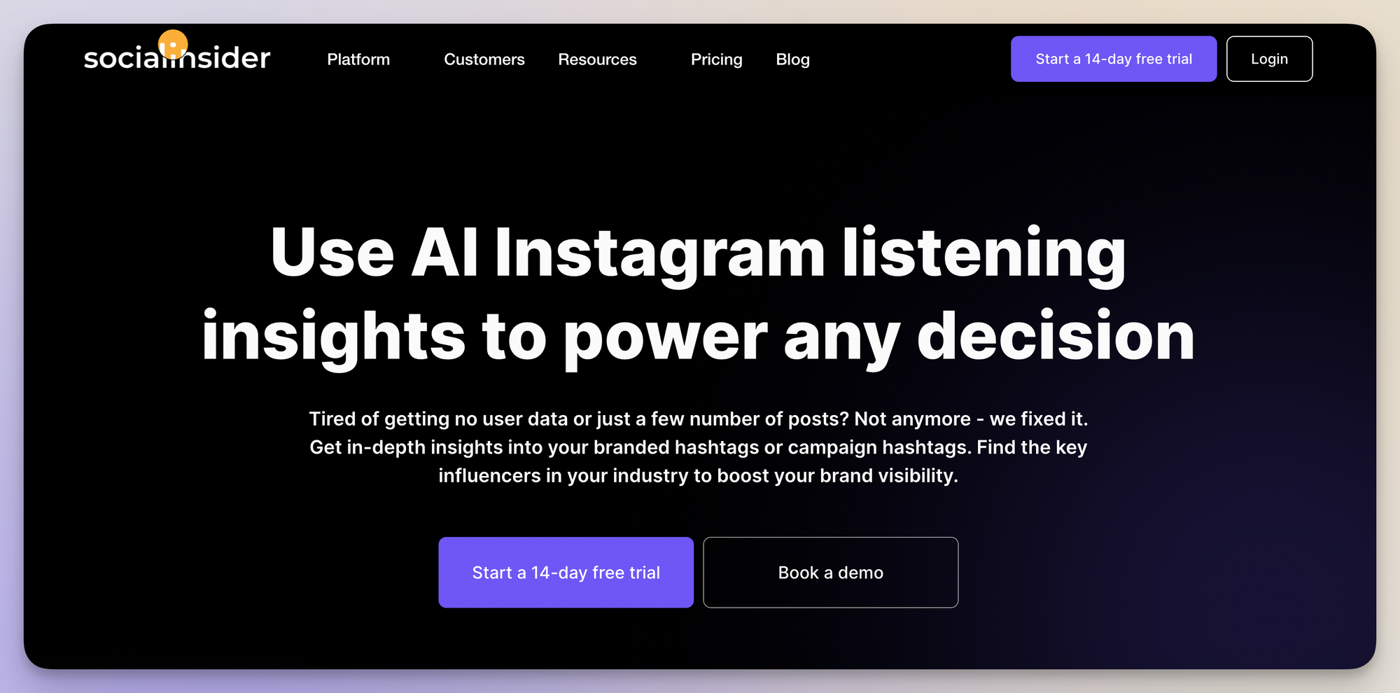 social listening tool - Socialinsider