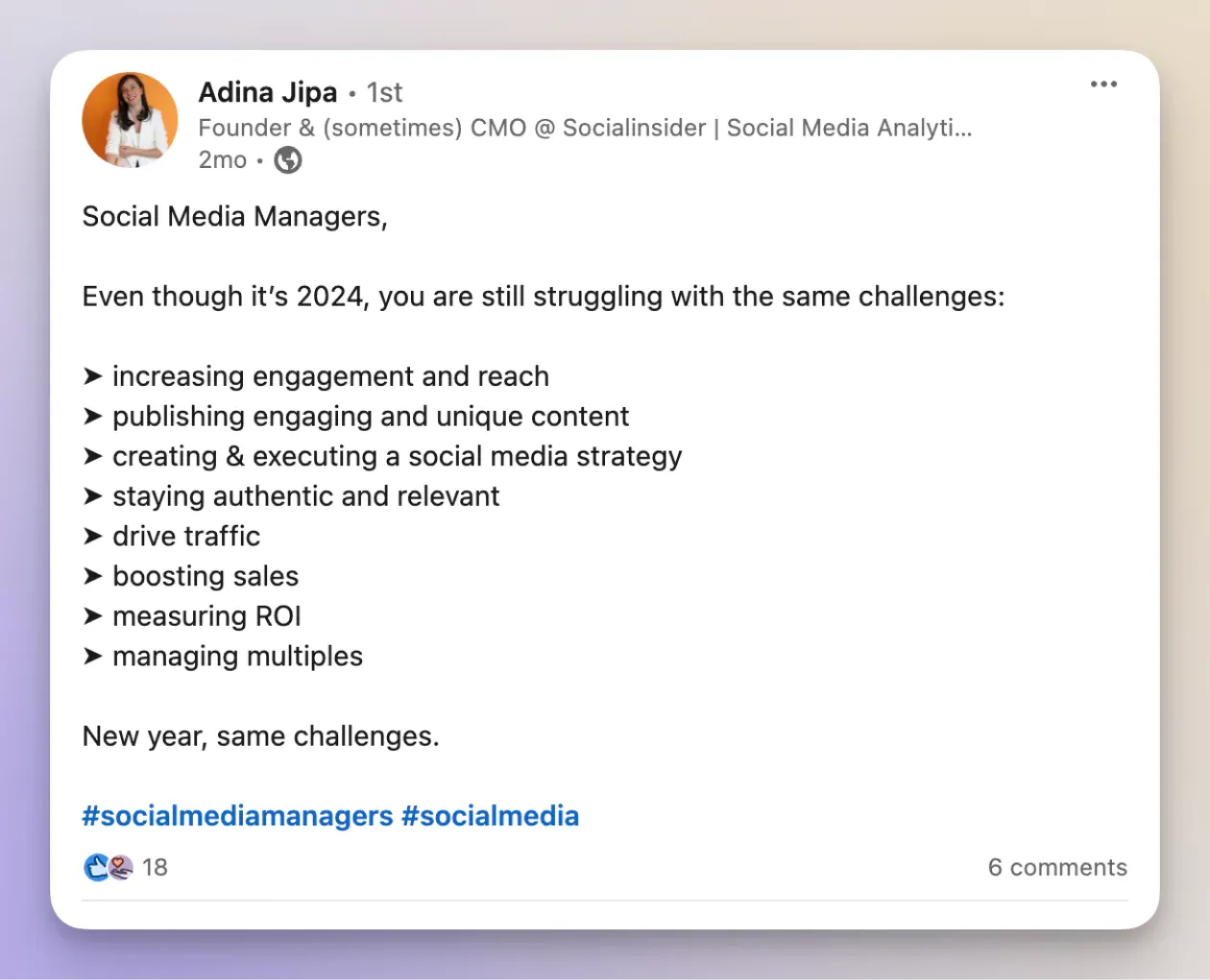 social media managers challenges