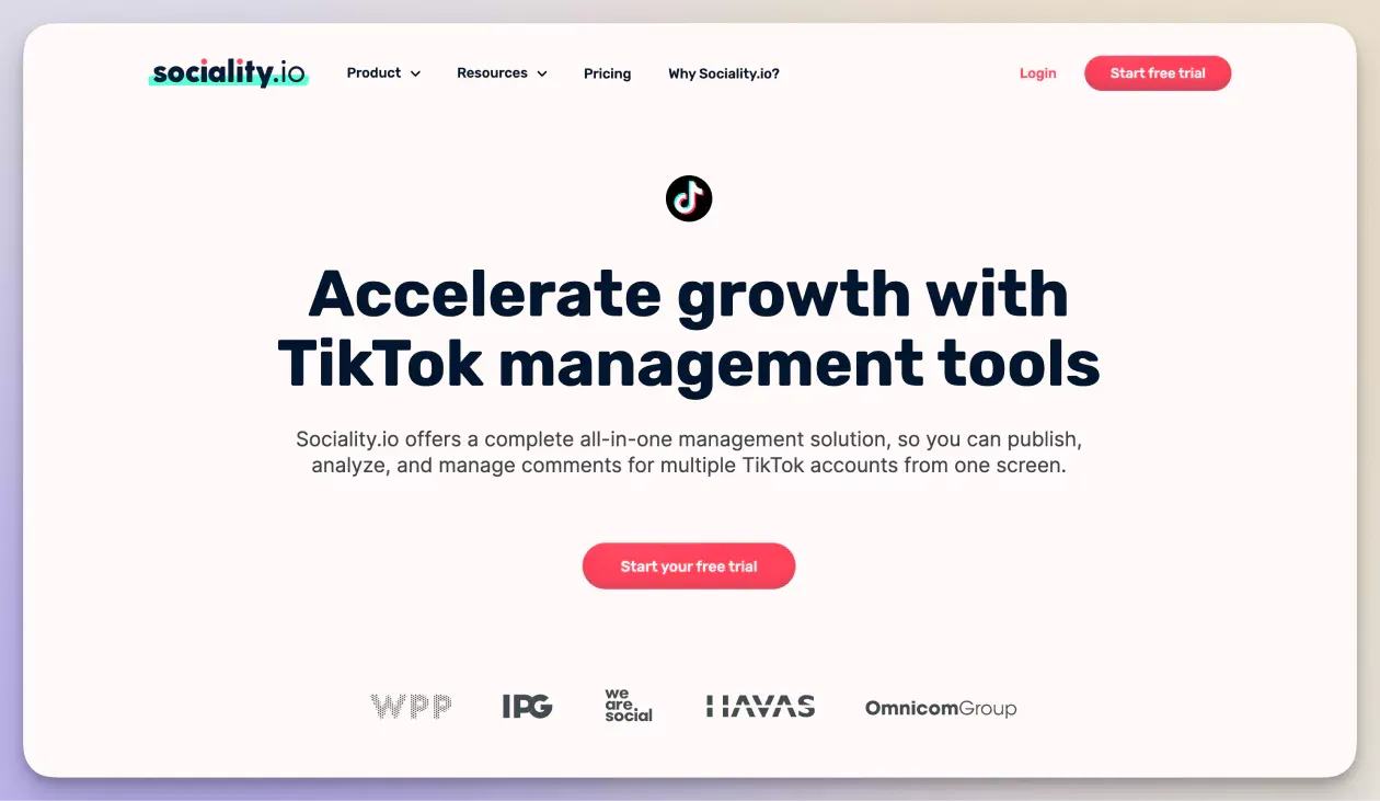 Sociality.io TikTok Analytics tool