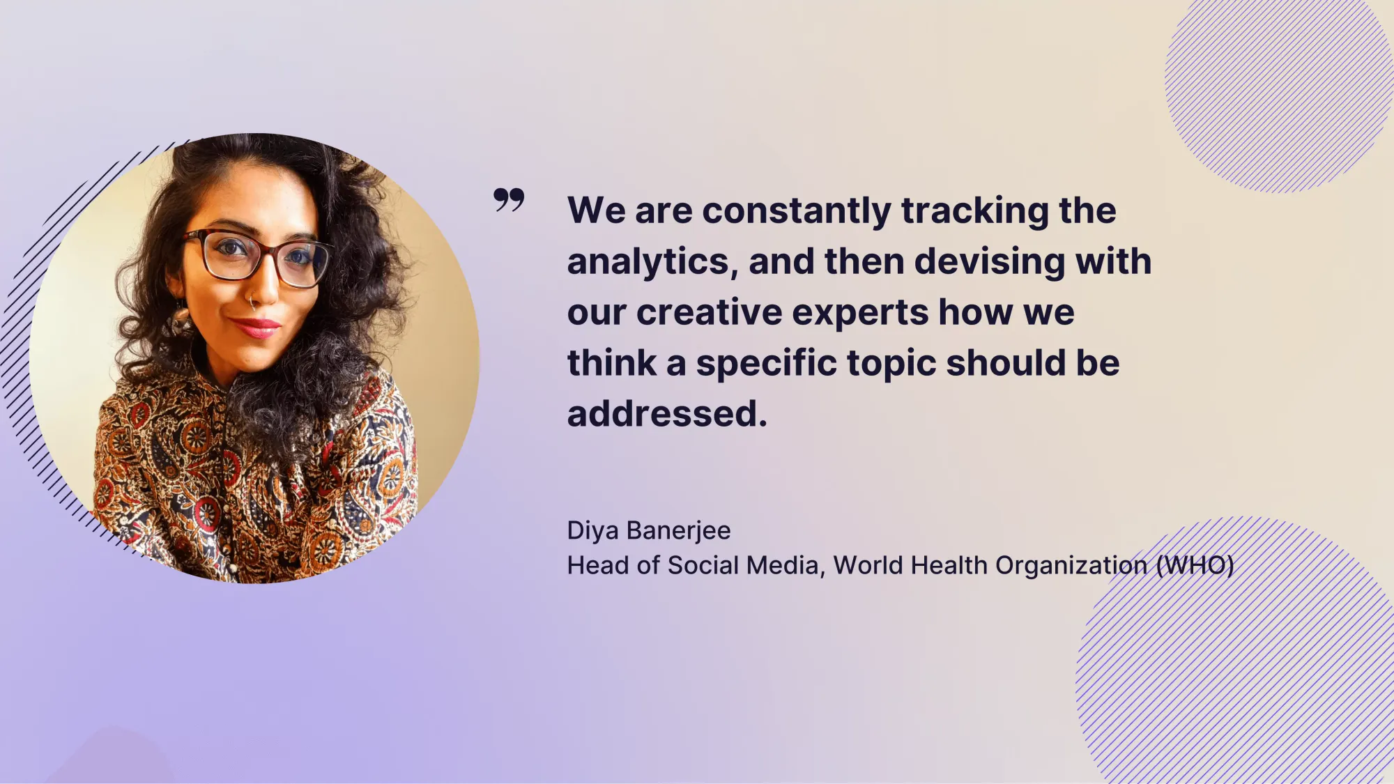 Diya Banerjee about the importance of tracking social media analytics for NGOs