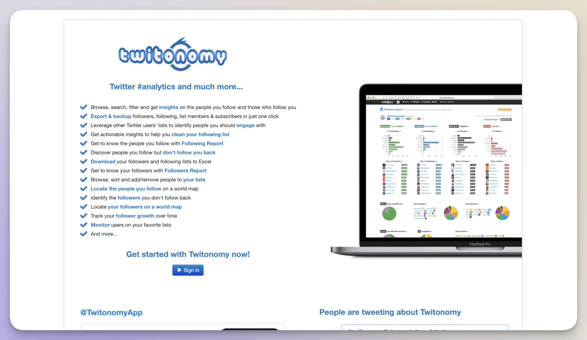 Twitonomy Twitter analytics tools