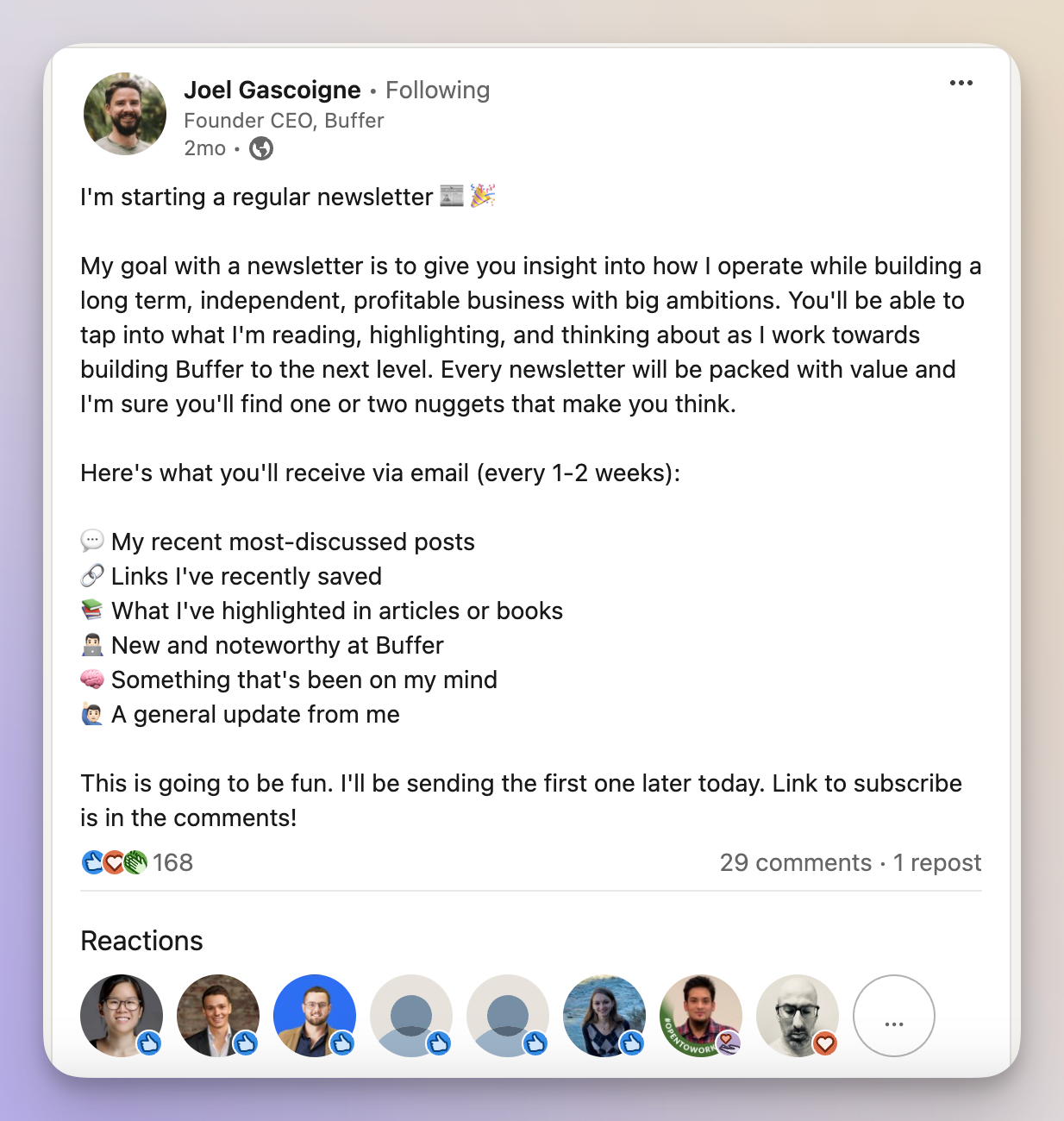 employee advocacy linkedin post example