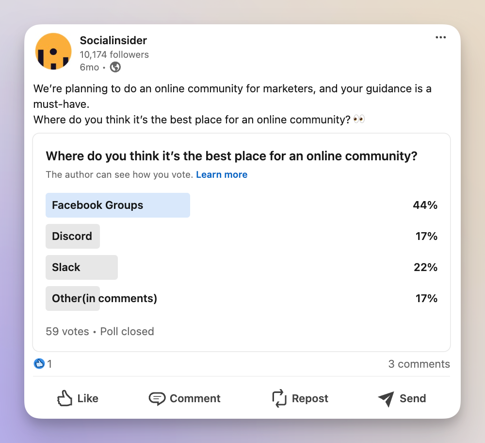 socialinsider linkedin survey