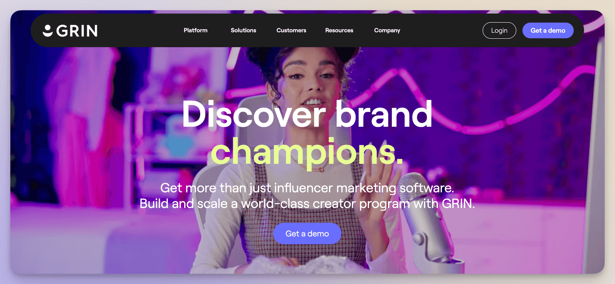 grin as an influencer analytics tool
