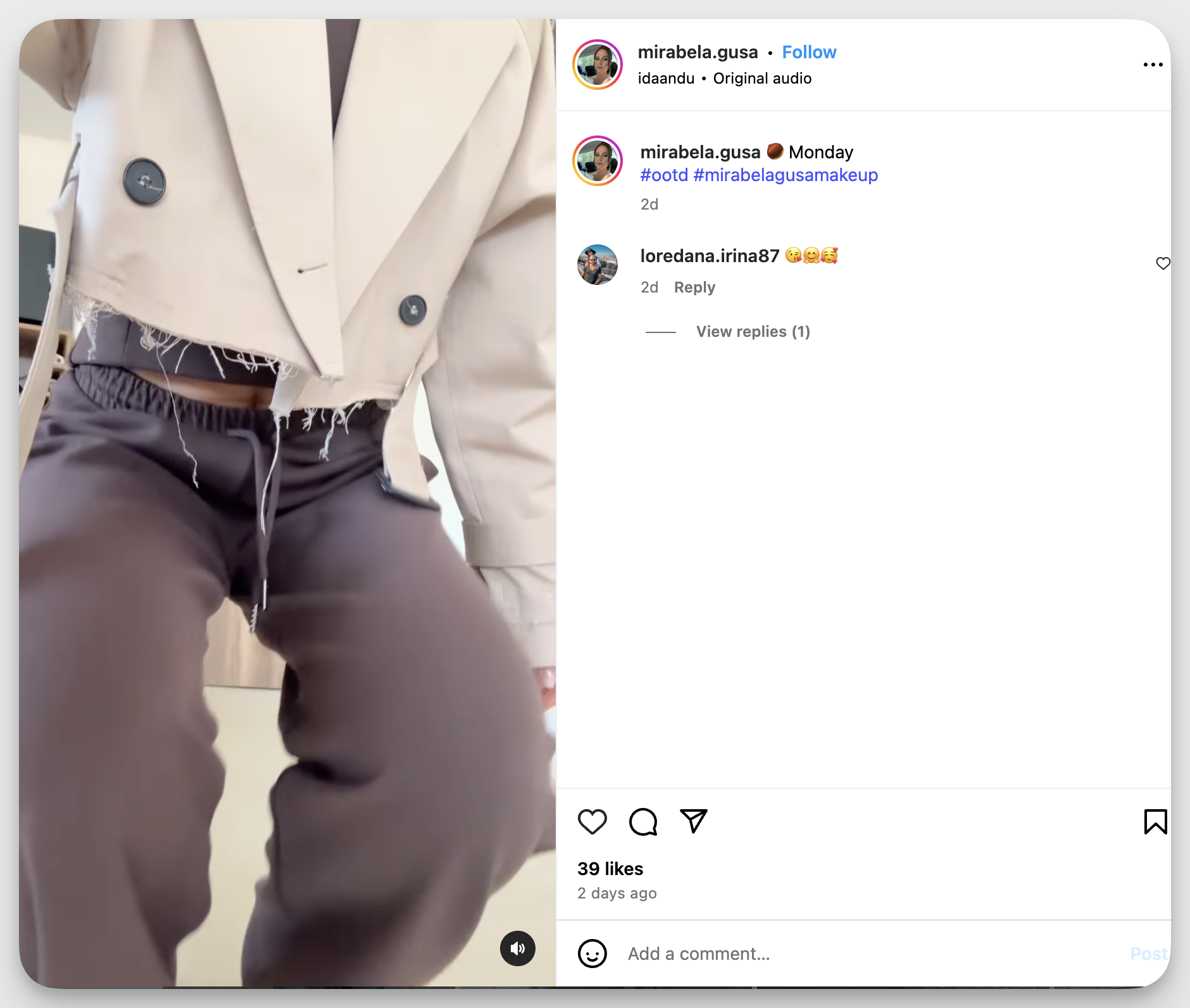 Fit check popular sound for Reels