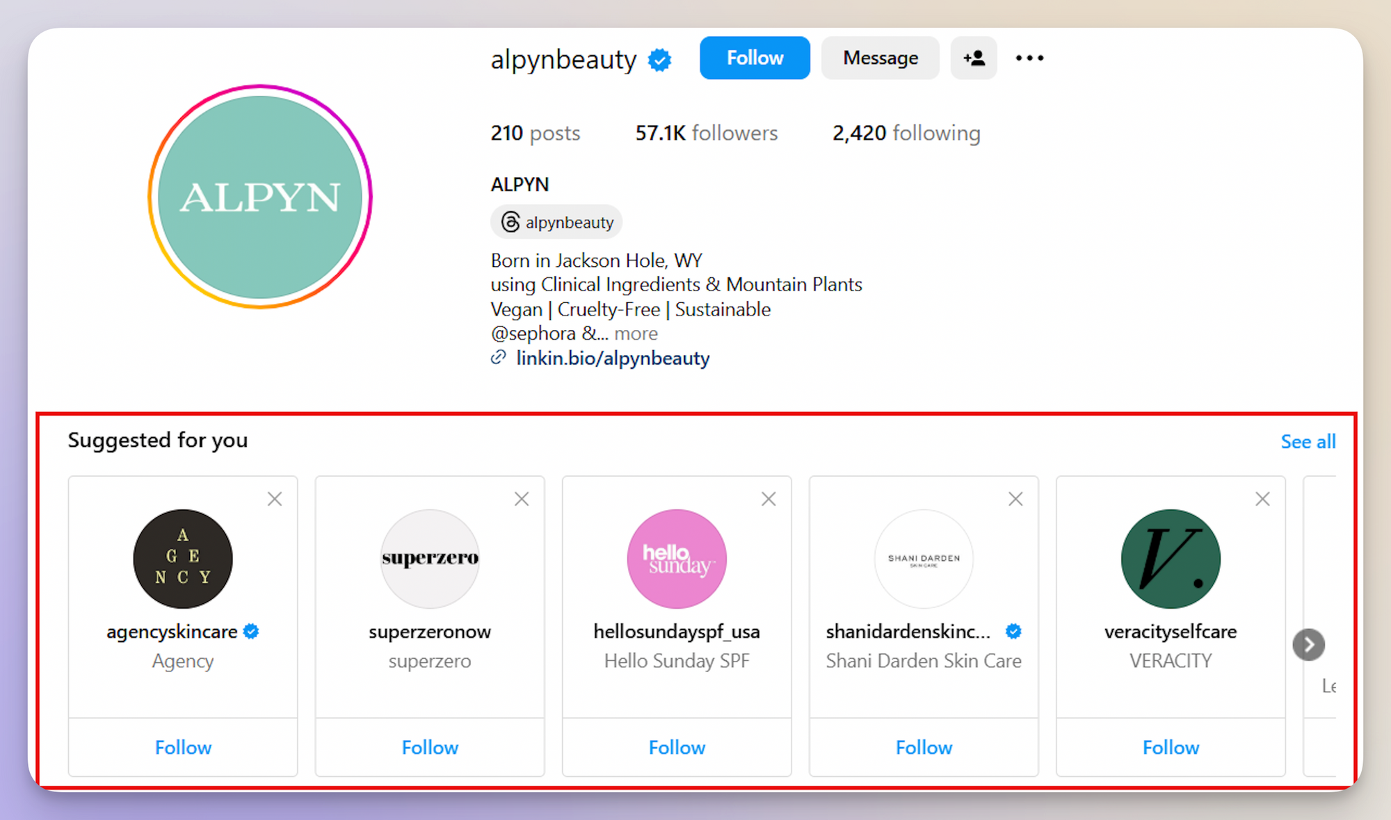 suggested accounts on instagram