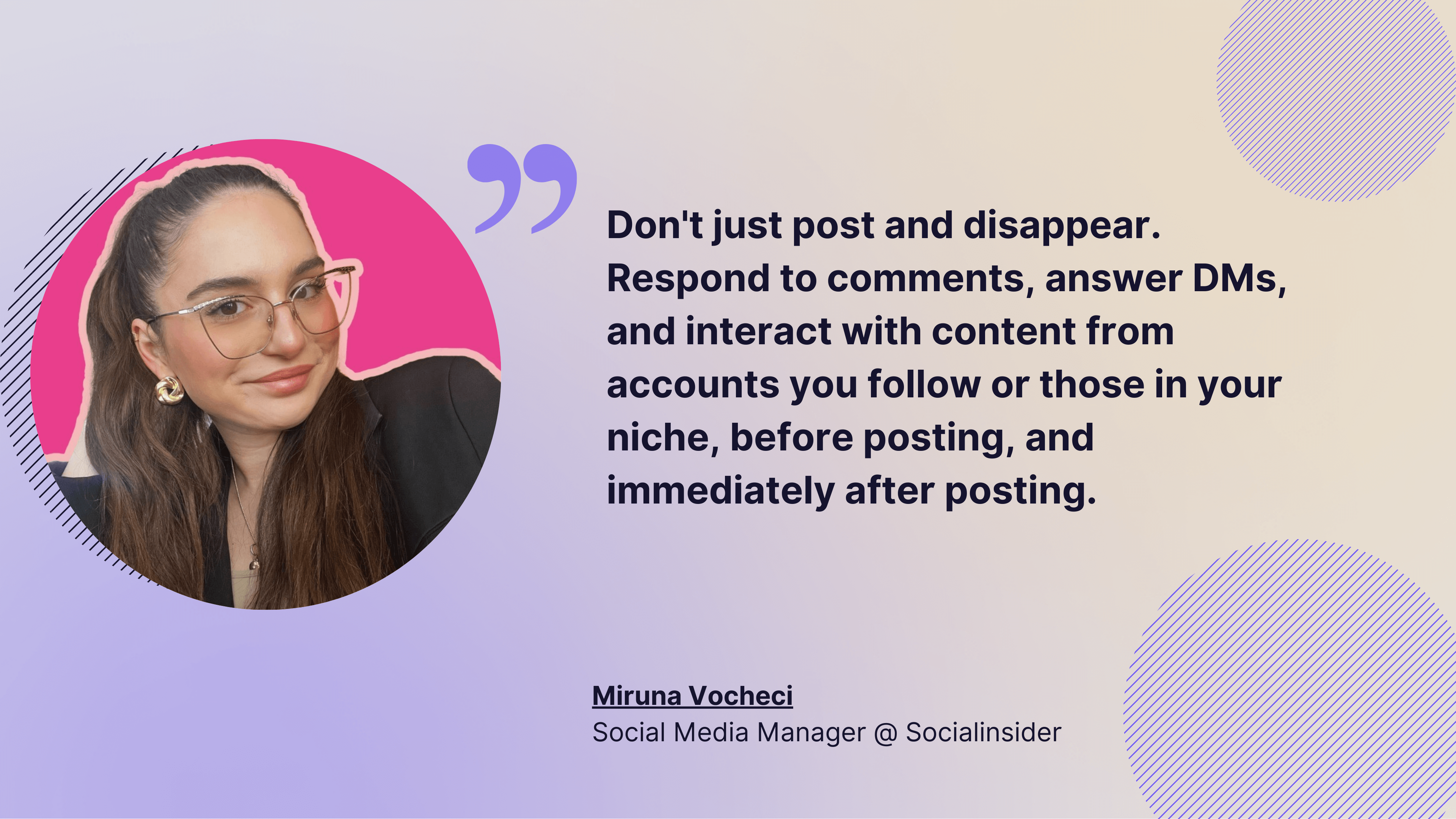 instagram best practices quote from miruna