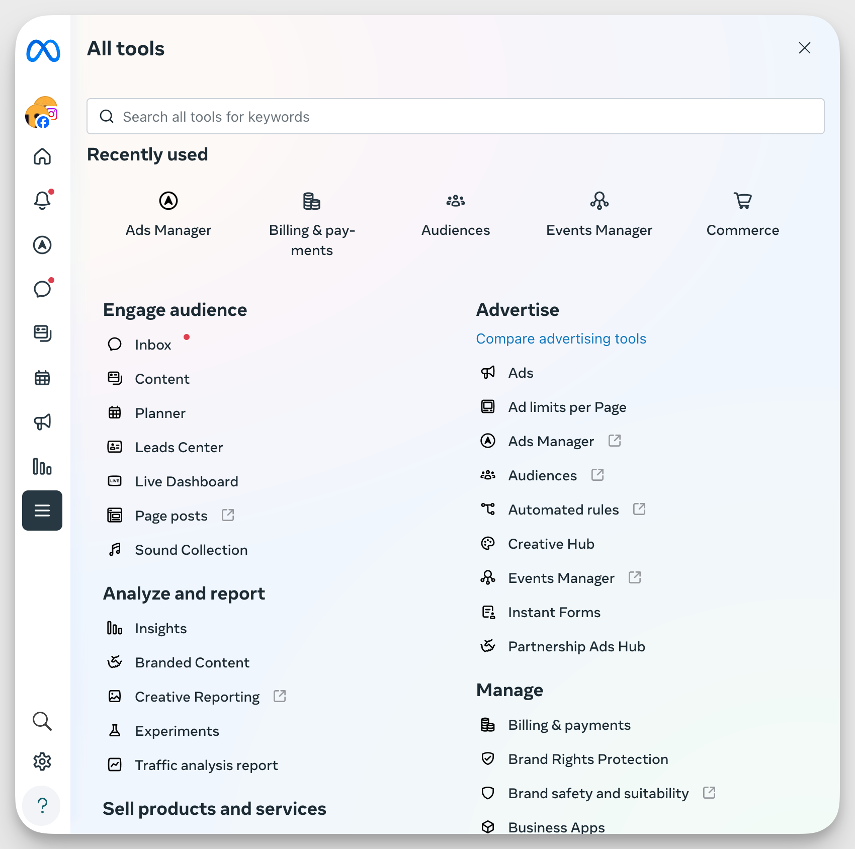 meta business suite all apps