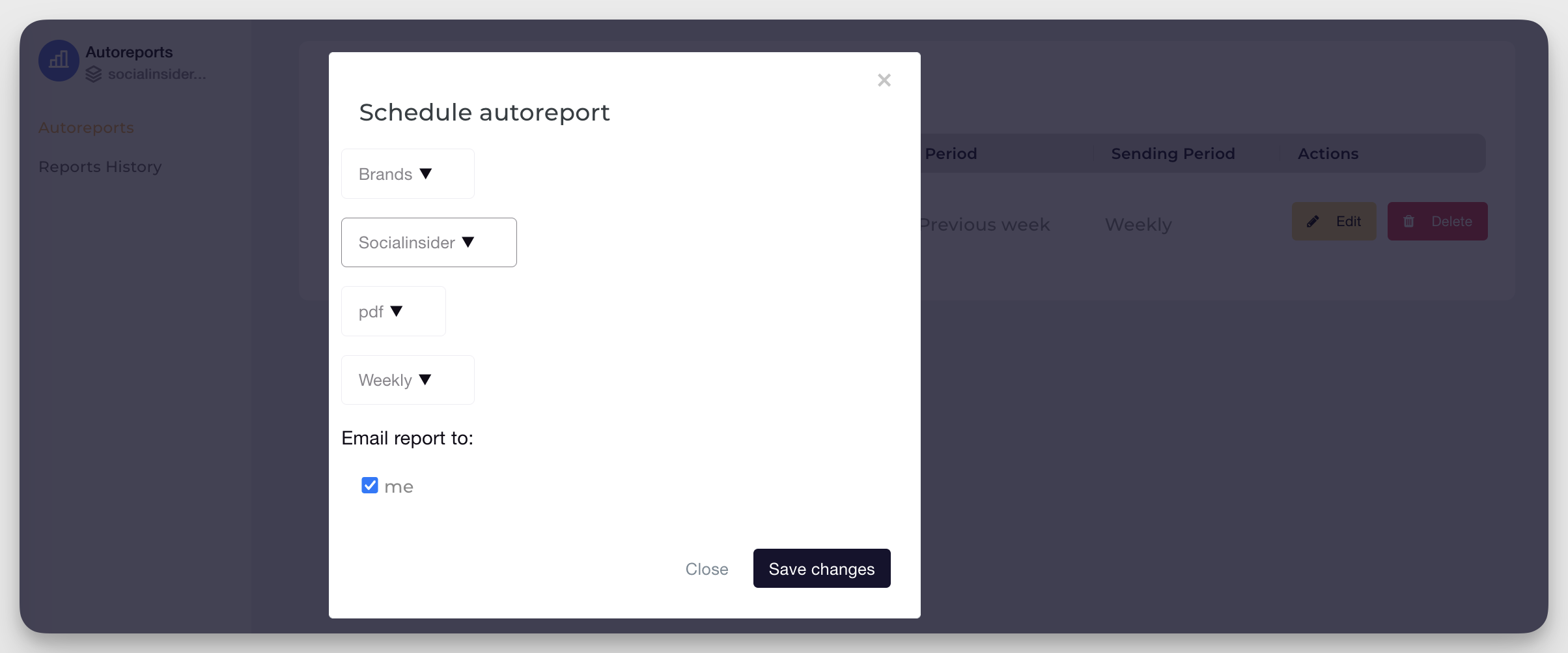 socialinsider autoreports