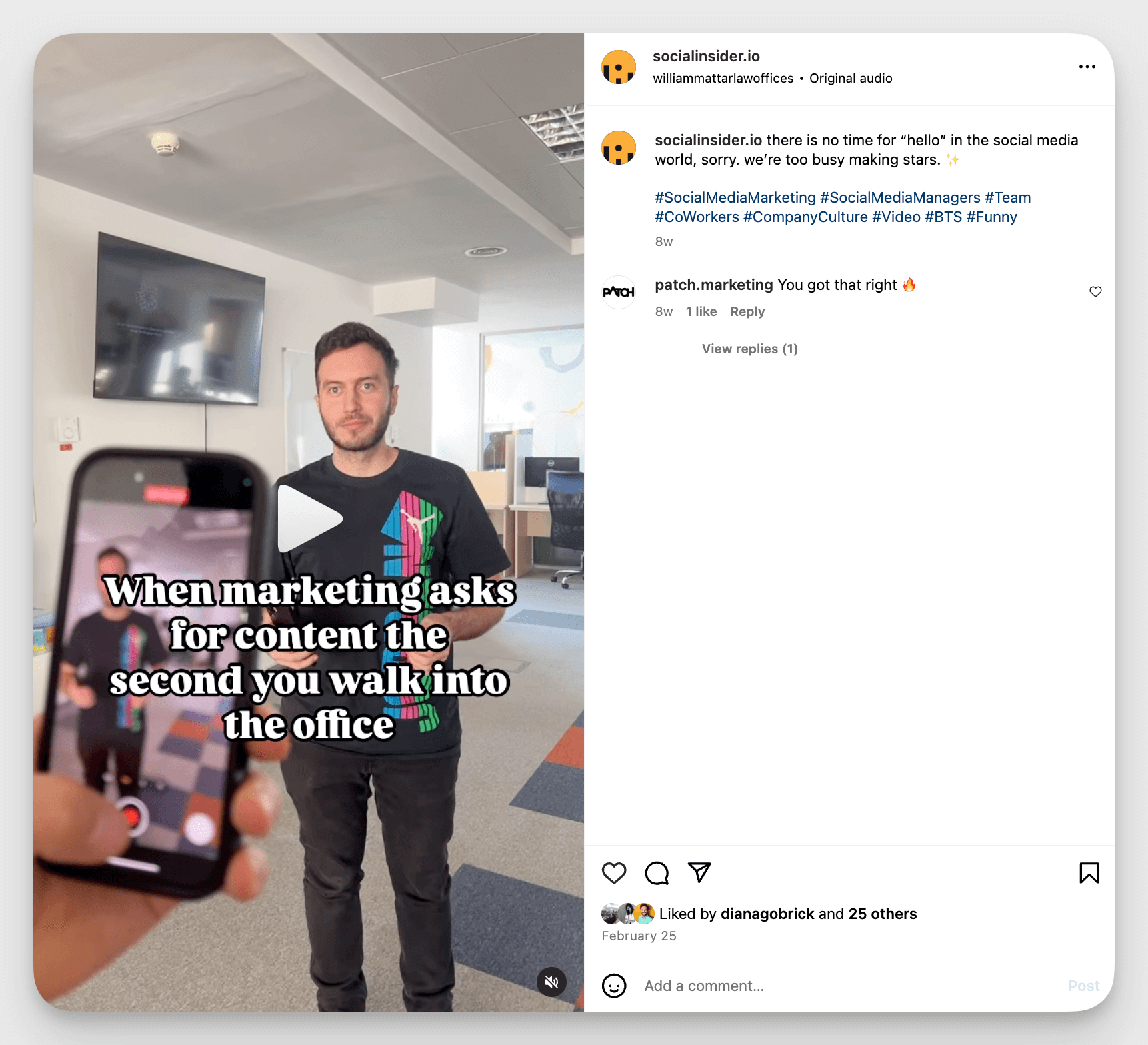 socialinsider reel example
