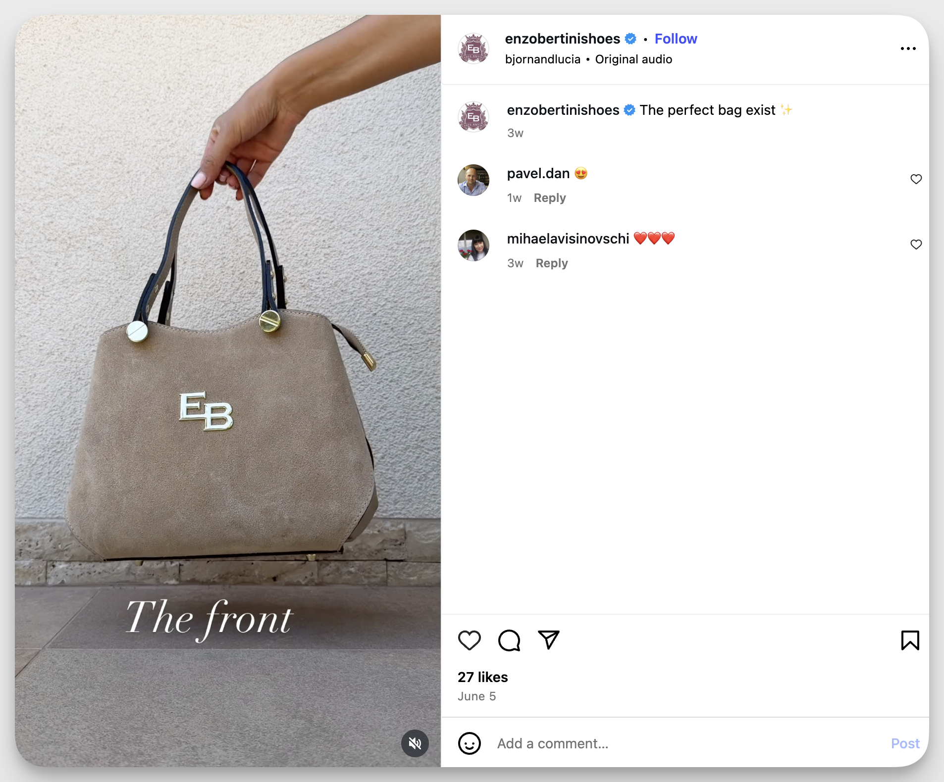 The front. Stunning. Trending audio on Instagram