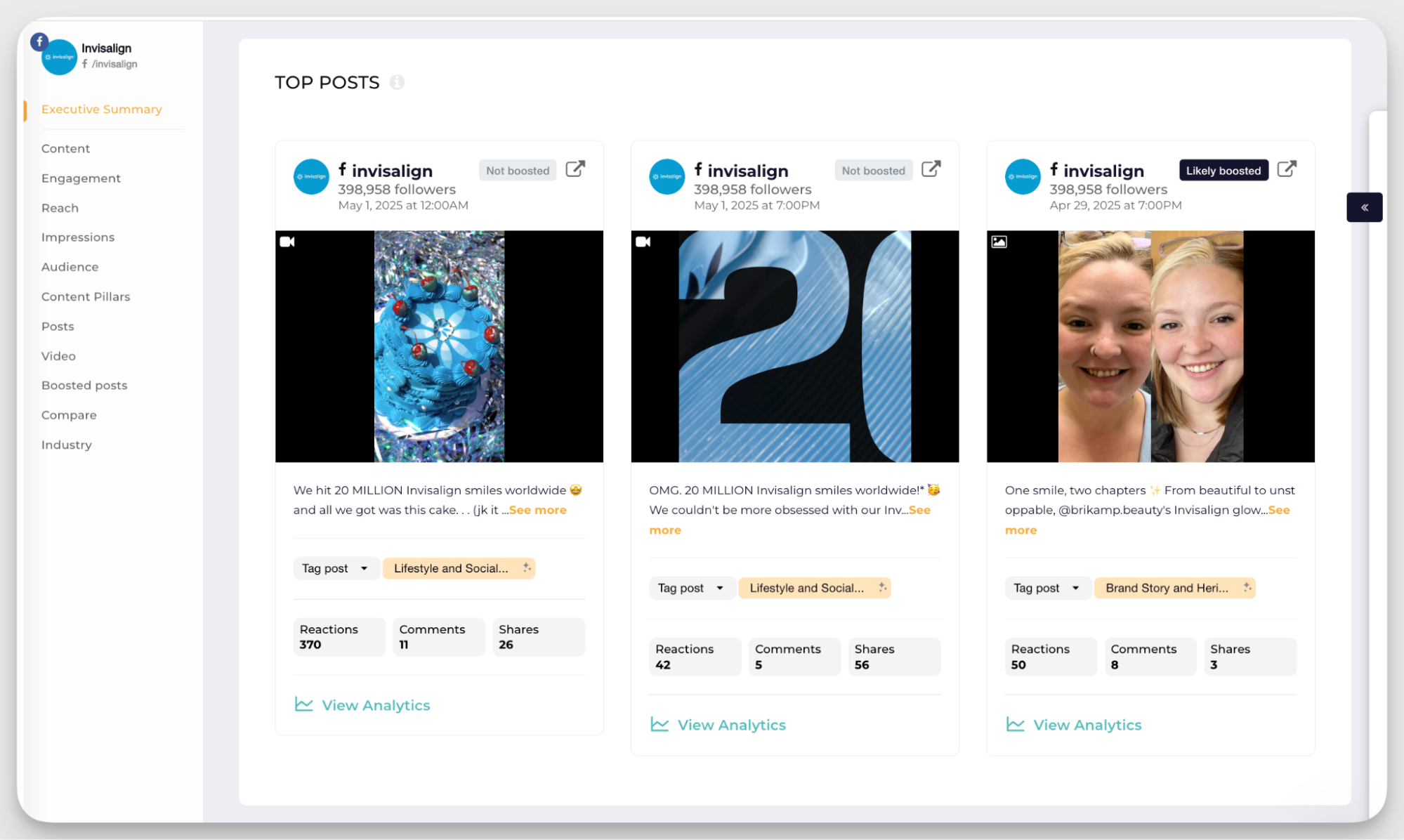 invisalign top posts on facebook