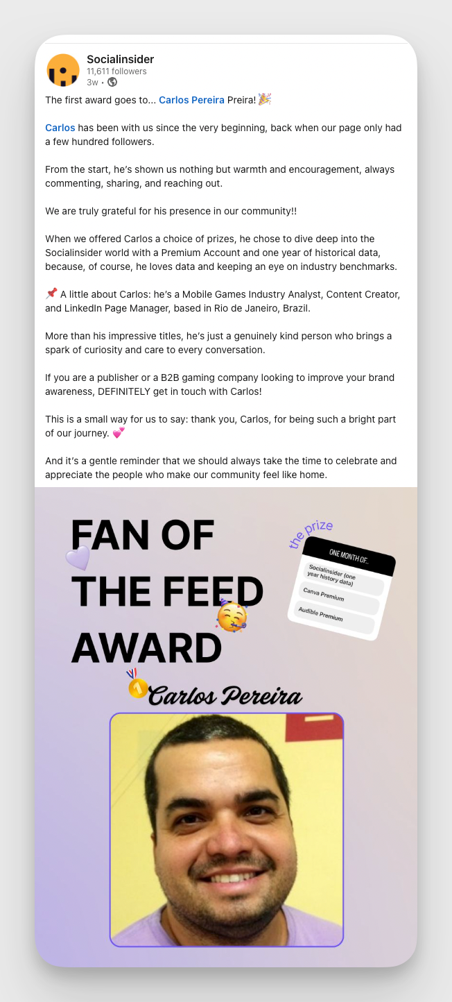 fan of the feed socialinsider