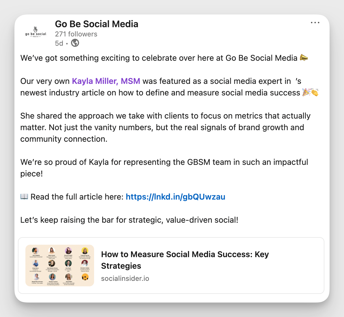 go be social media post