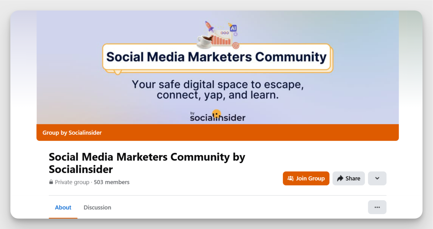 social media marketers community