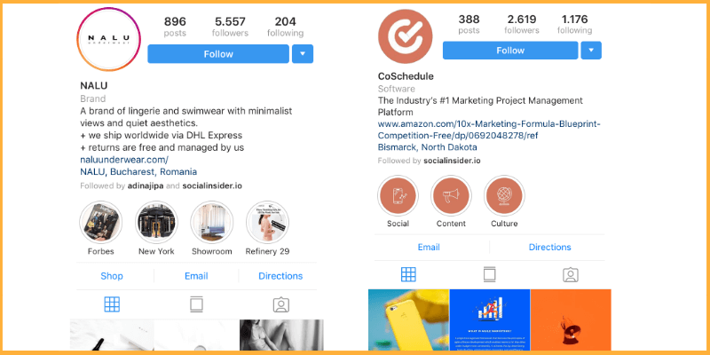 Be minimalistic with your Instagram bio
