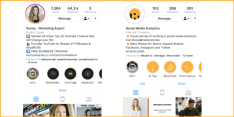 Add a relevant photo to your Instagram bio