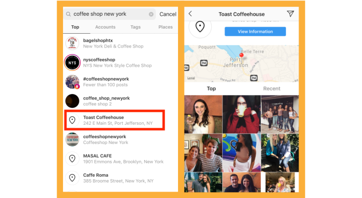 Your business will appear in the search options.