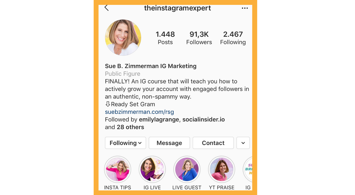 The Instagram expert - Sue B. Zimmerman