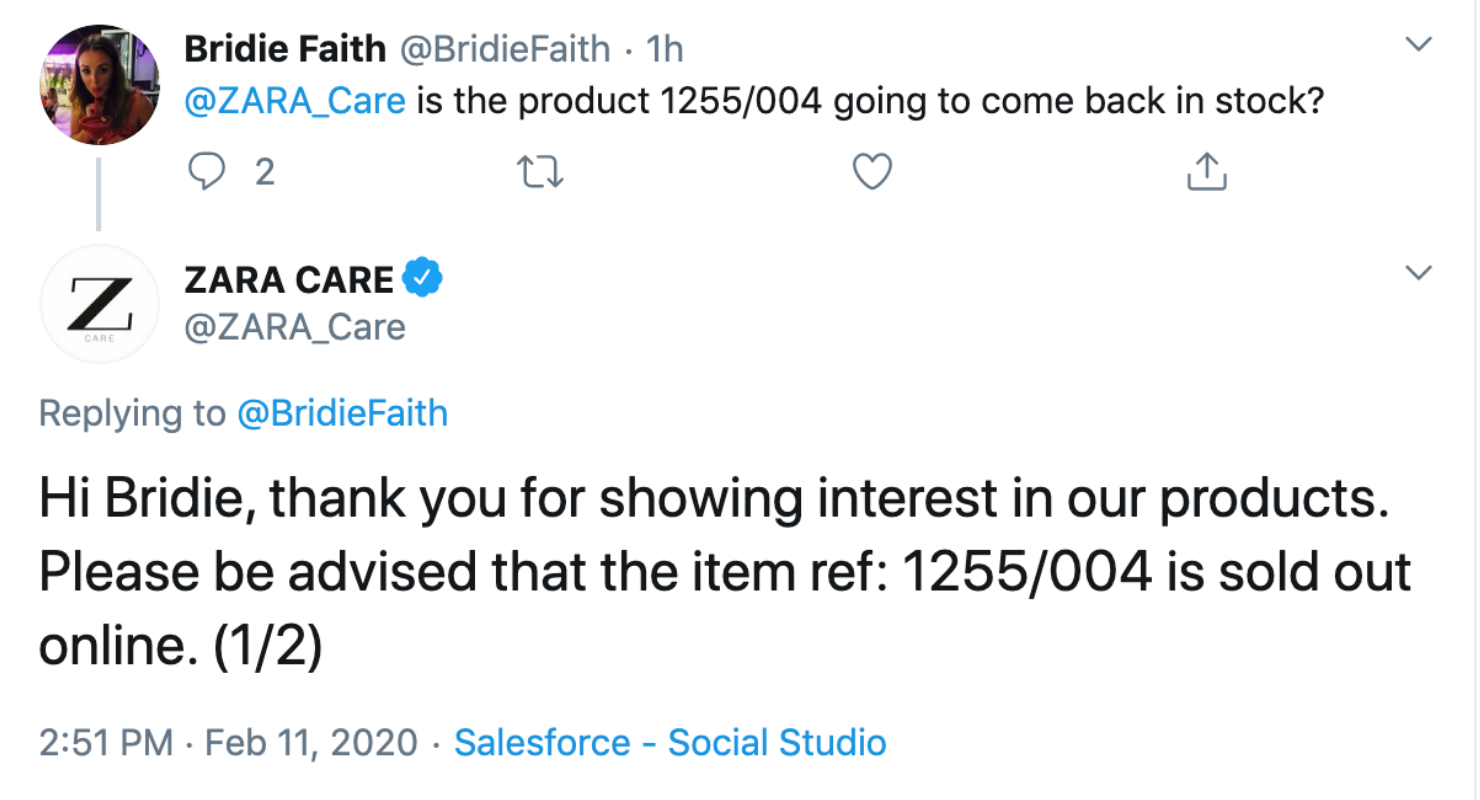 Respond when people mention your brand in their Tweets