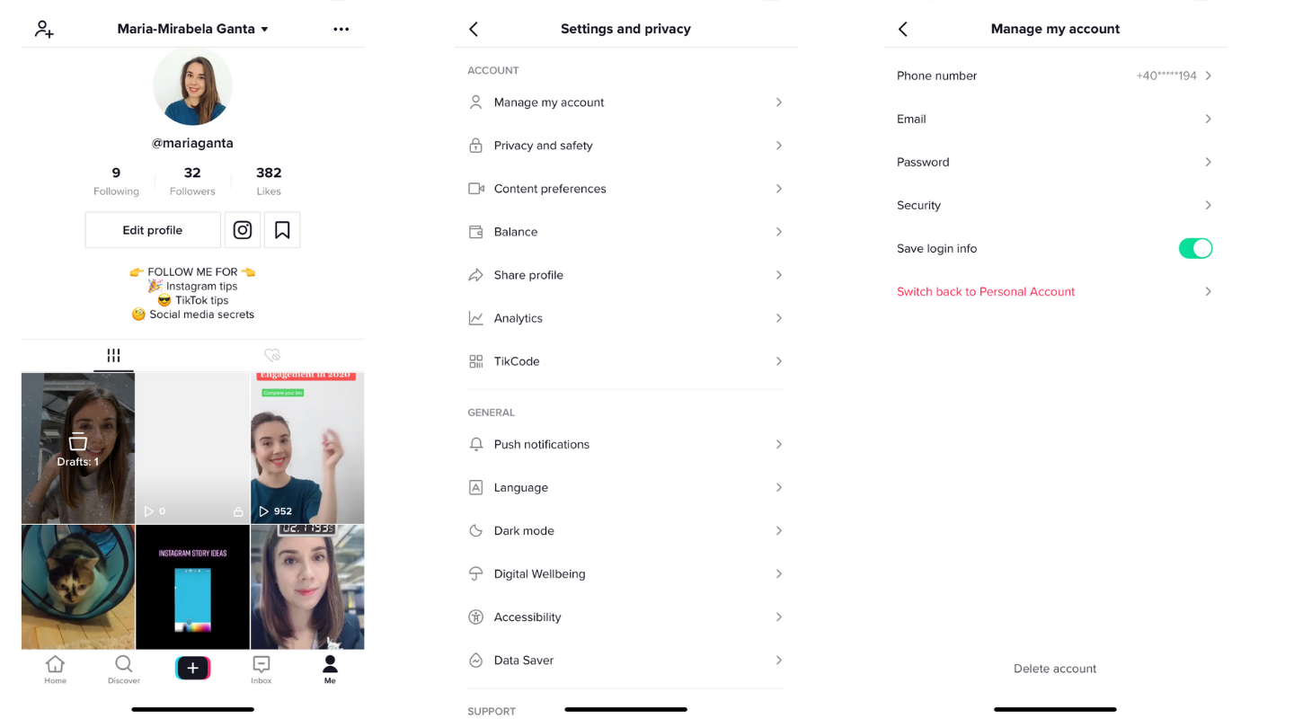 Delete your TikTok account