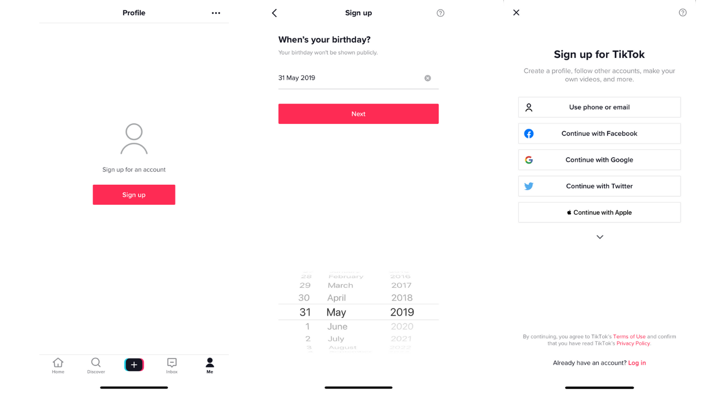 Here's how you can create a TikTok account