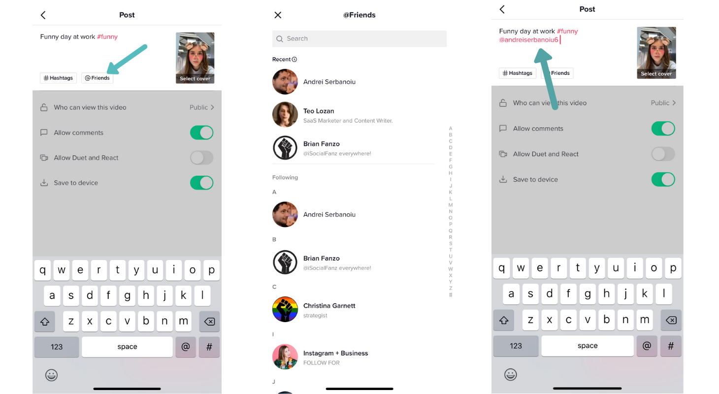 Here's how you can tag a person on TikTok