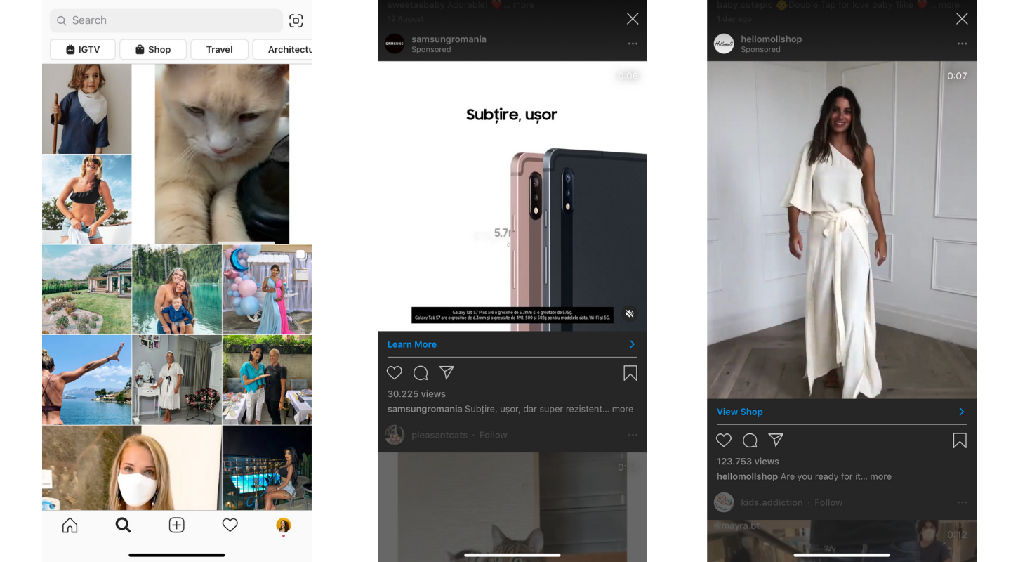 This is how explore ads look like