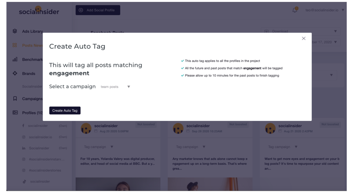 Auto Tag confirmation