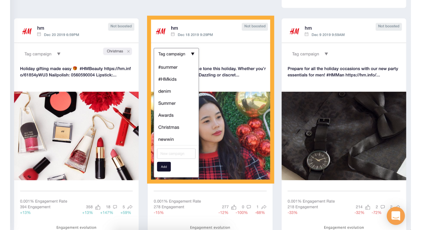 Start by tagging all your posts from a specific campaign